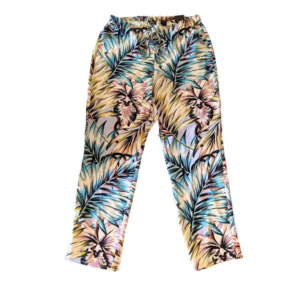 THE LIMITED Floral Trousers/Dress Pants Drawstring Waist Size S